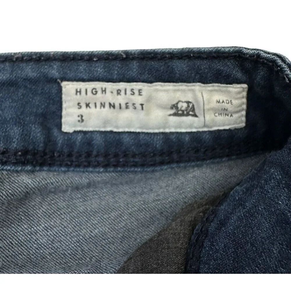 Bullhead PACSUN High Rise Skinniest Stretch Dark Wash Skinny Jeans Size 3 - Picture 4 of 10